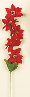 20" Mini Poinsettia Spray x 5