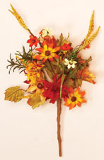 20" Fall Floral Bush