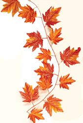 8.5' Golden Burnt Orange Maple Garland