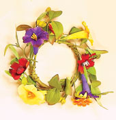 4.25" Mixed Floral Candle Ring