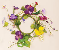 3.25" Pansy Candle Ring