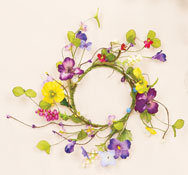 4.25" Pansy Candle Ring