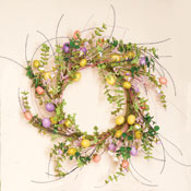 22" Multicolor Easter Egg Wreath