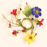 1.25" Wild Flower Candle Ring