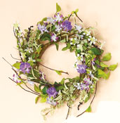 18" Perwinkle Wreath