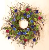 28" Mixed Wreath w/ Pansy