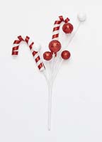 13" Christmas Candy Cane Pick