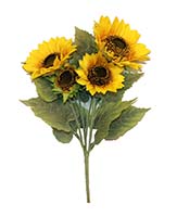 17" Sunflower Bush with 5 Full Flowerheads