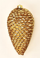 10" Shiny Plastic Pine Cone Ornament