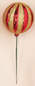 3.5" Christmas Ball on 6" Pick