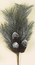 20" Frosted Pine x 4 w/3 Cones