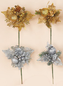 Metallic Christmas Pick
