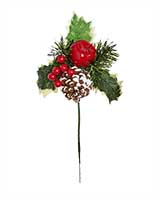 Holly/Berry/Apple Christmas Pick