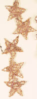5' Gold Twig Star Garland - WEATHERPROOF