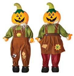33" Standing Pumpkin Scarecrow - Close Out