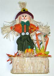 10.5" Scarecrow on Bale