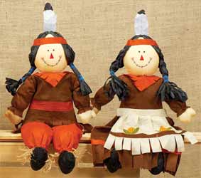 24" Sitting Thanksgiving Indians