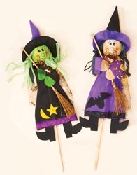 18" Witch on Stick