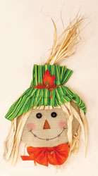 27"  Hanging Burlap Scarecrow Face