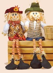 24" Long Leg Sitting Scarecrow