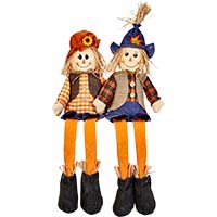 32" Long Leg Scarecrow Sitter, 2 Assorted