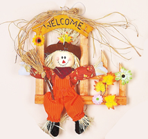 Hanging Scarecrow Sitting on Fence