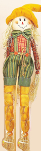 4' Skinny Legged Scarecrow on Stick
