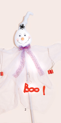 5' Gossamer Boo Ghost on Stick