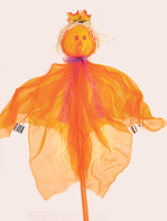 5' Gossamer Pumpkin Ghost on Stick