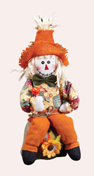 13" Scarecrow Sitting on Sack