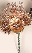Gold Cone x 3 W/Berries Pick