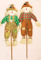 5' Stuffed Scarecrow on Single Pole