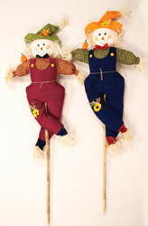 5' Crossed Leg Scarecrow on Pole