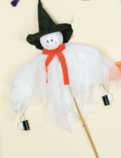3' Gossamer Ghost on Stick w/Cans