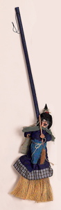 3.5' Shaking Witch on Broom w/ Sound - CLOSE OUT