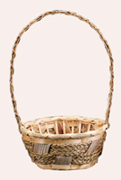 7.5" Natural Multi Weave Basket