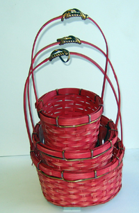 Red Oval Baskets- CLOSE OUT