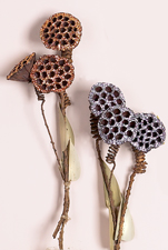 22" Glitter Lotus on Natural Stem - CLOSE OUT