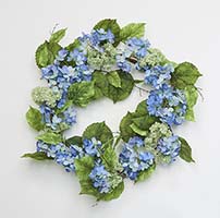 30" Hydrangea with Queen Ann's Wreath