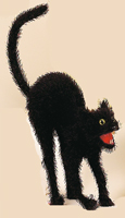 12" Standing Black Cat