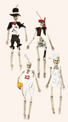 16" Hanging Dressed Skeleton