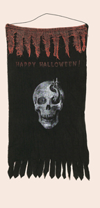 4' Hanging Skull Banner