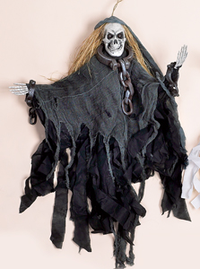 3' Hanging Skeleton Ghost  w/ LED