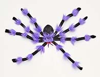 24" Black Spider with Purple Joints