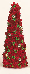 15" Ball & Glitter Flower Tree