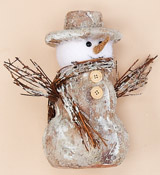 8.5" Snowman With Twigs