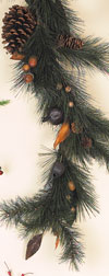 76" Garland W/Cones & Fruit-CLOSE OUT