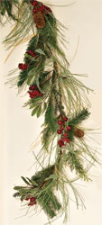 5' Mixed Pine & Berry Garland