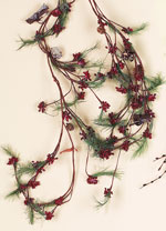 5' Frosted Pine Berry Garland- CLOSE OUT