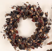 18" Cone Petal & Nut Wreath
